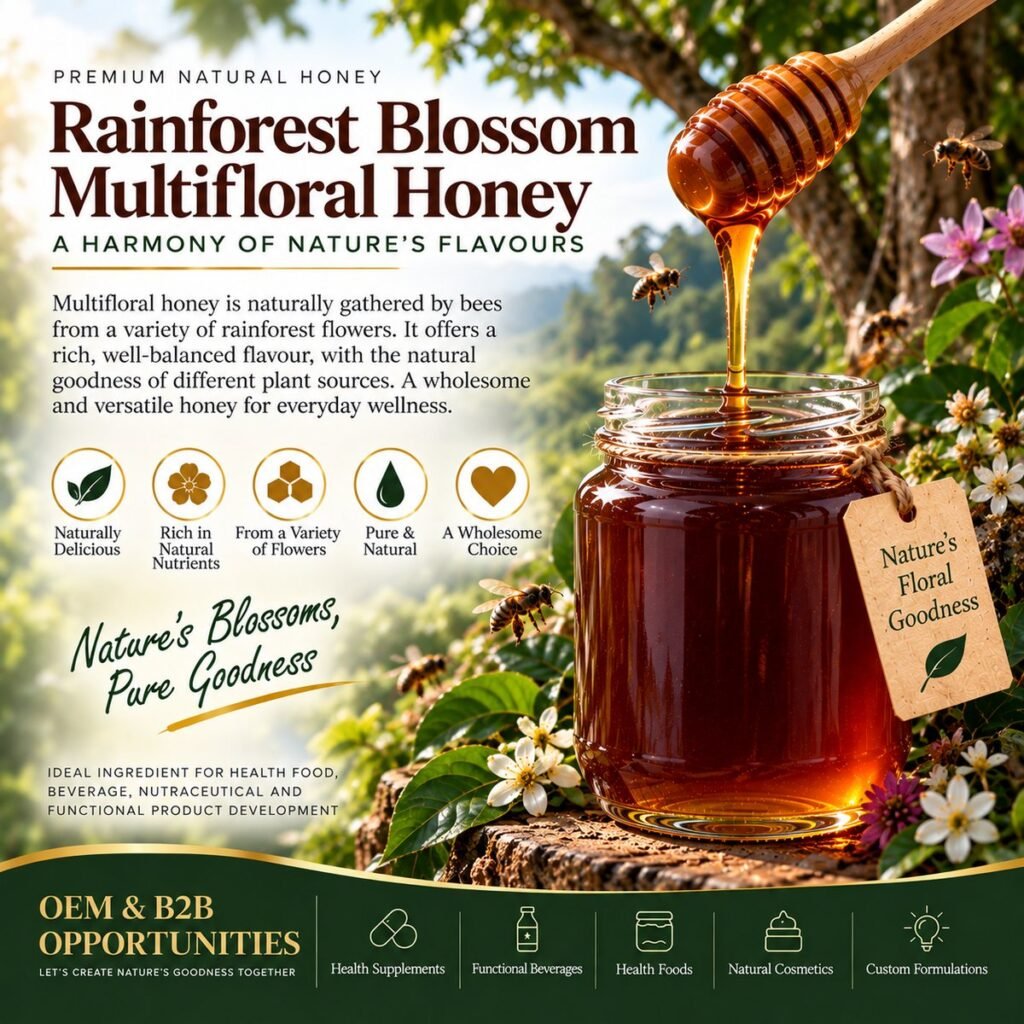 Hebamed Rainforest Blossom multifloral honey