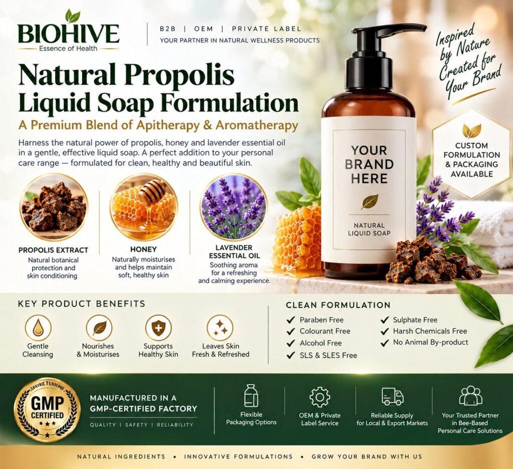 OEM propolis liquid soap formulation