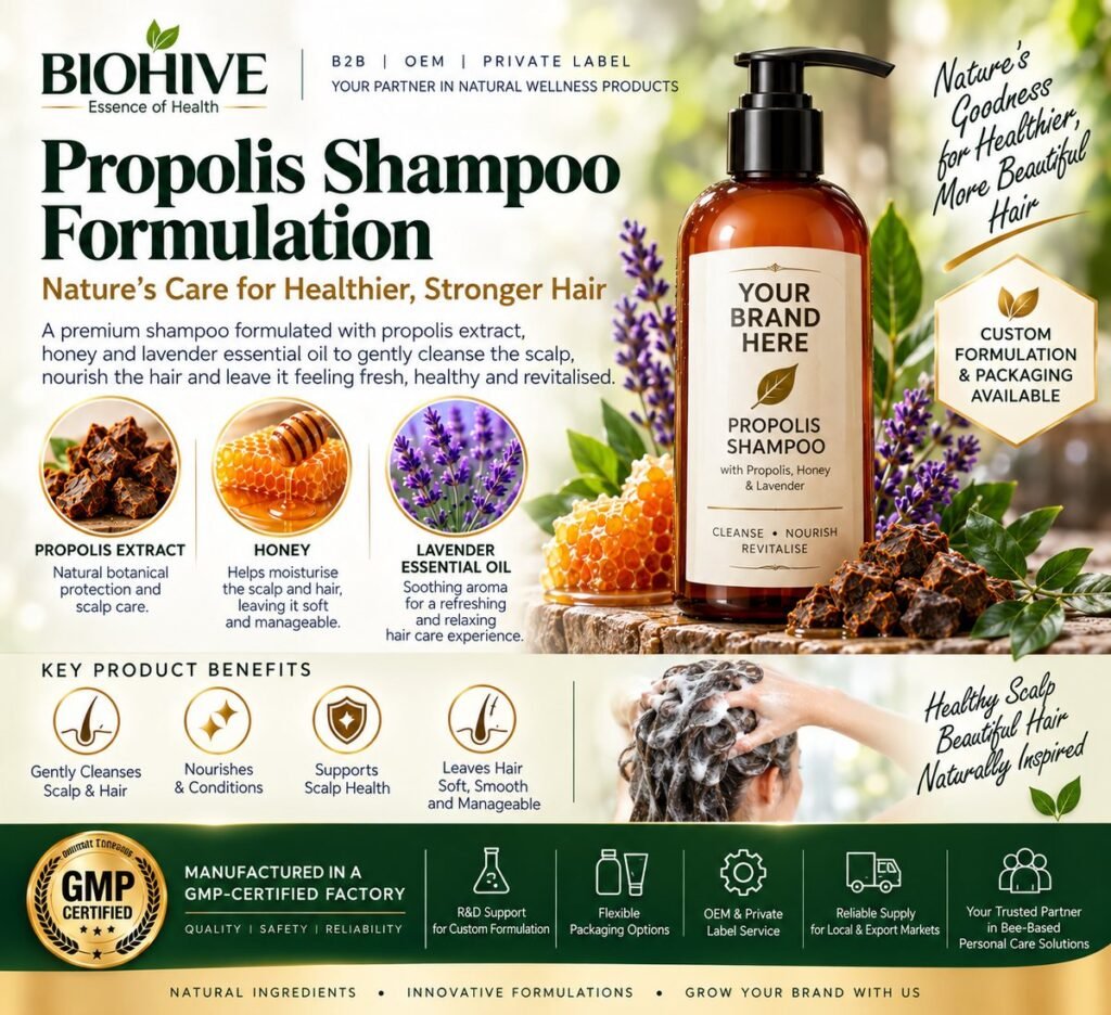 OEM propolis shampoo formulation